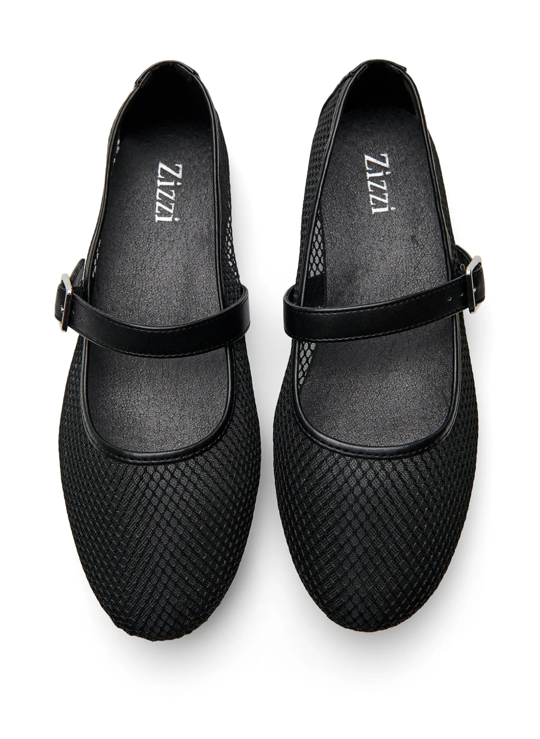 Extra Weite - Ballerina aus Mesh mit Riemen