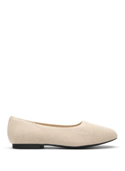 Extra Weite - Ballerinas aus fein strukturiertem Stoff