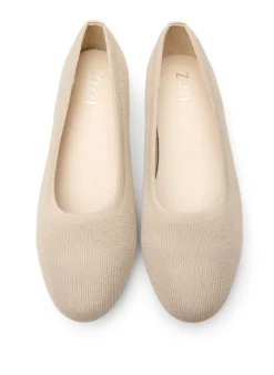 Extra Weite - Ballerinas aus fein strukturiertem Stoff