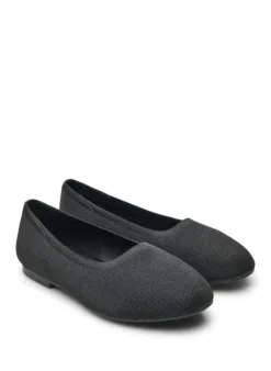 Extra Weite - Ballerinas aus fein strukturiertem Stoff