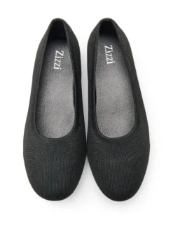 Extra Weite - Ballerinas aus fein strukturiertem Stoff
