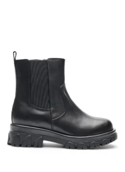 Extra Weite - Chunky Chelsea Boot aus Leder mit Reißverschluss