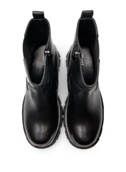 Extra Weite - Chunky Chelsea Boot aus Leder mit Reißverschluss
