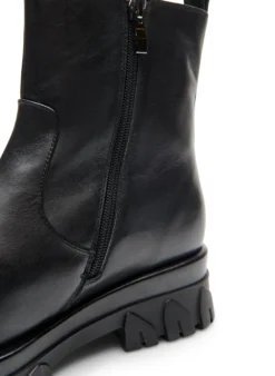 Extra Weite - Chunky Chelsea Boot aus Leder mit Reißverschluss