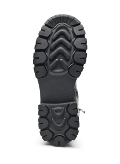 Extra Weite - Chunky Knöchelstiefel mit Lackdetail