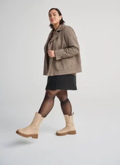 Extra Weite - Chunky-Stiefel aus Kunstwildleder