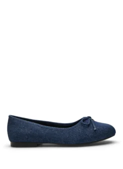 Extra Weite - Extra-Weite – Denim-Ballerina mit Schleife