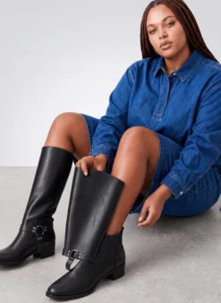 Extra Weite - Hoher Stiefel mit abnehmbarem Schaft