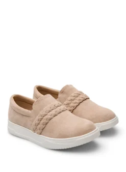 Extra Weite - Schuhe aus Wildlederimitat mit geflochtenen Riemen