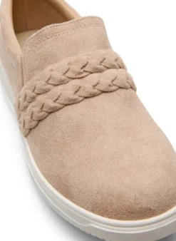 Extra Weite - Schuhe aus Wildlederimitat mit geflochtenen Riemen