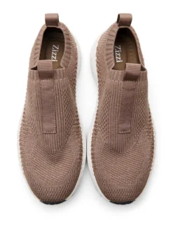 Extra Weite - Sneaker aus Stretch-Strick mit Glitzerfaden