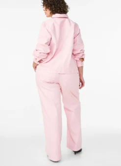 Farbige Myra Jeans mit Streifen und weiten Beinen