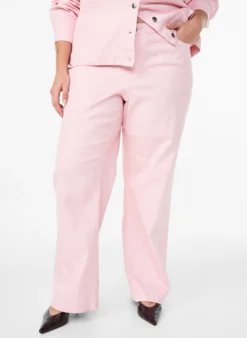 Farbige Myra Jeans mit Streifen und weiten Beinen