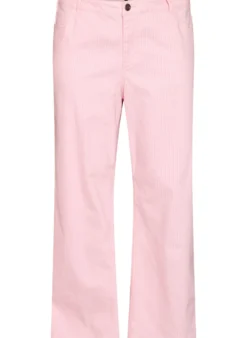 Farbige Myra Jeans mit Streifen und weiten Beinen