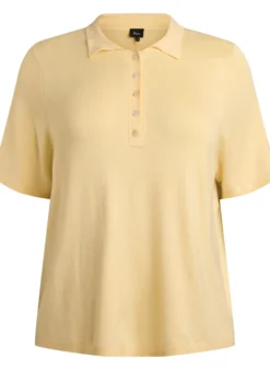 Feinstrick-Poloshirt mit kurzen Ärmeln
