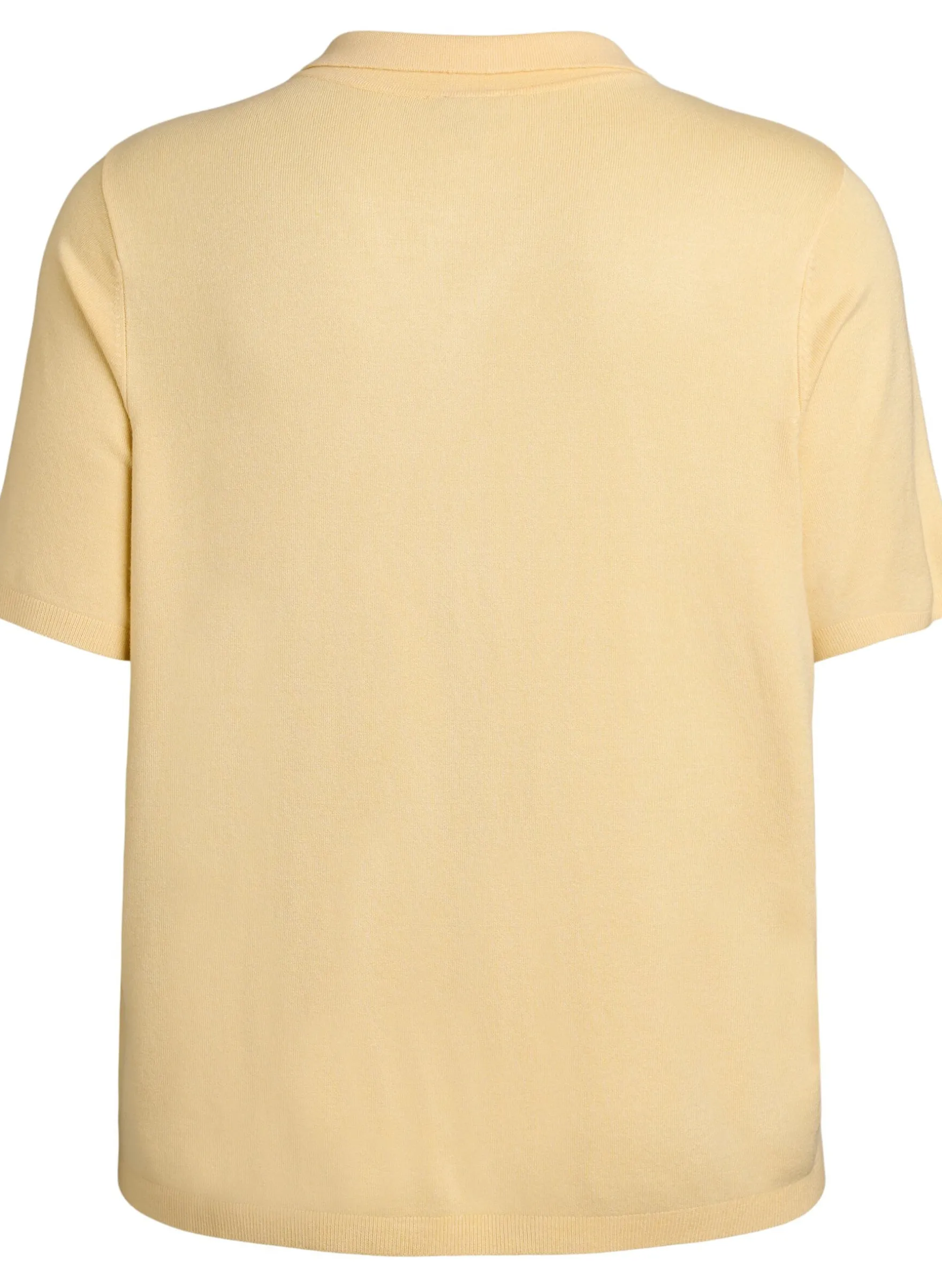 Feinstrick-Poloshirt mit kurzen Ärmeln