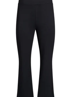 Flare-Jerseyhose mit Schlitzen und hoher Taille