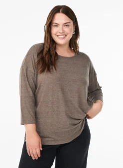 FLASH - Bluse aus Jersey mit 3/4-Ärmeln