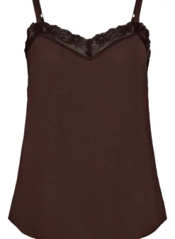 FLASH - Cami-Top mit V-Ausschnitt und Spitzen
