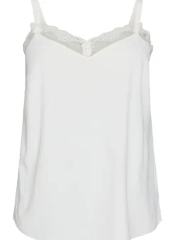 FLASH - Cami-Top mit V-Ausschnitt und Spitzen