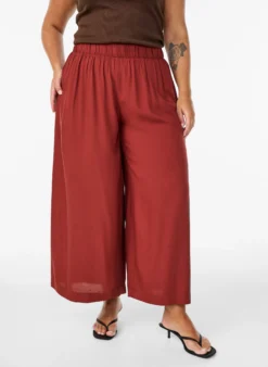 FLASH - Culottes aus Viskose mit hoher Taille und weiten Beinen