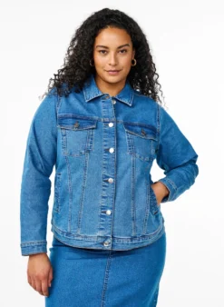 FLASH - Denim-Jacke aus elastischer Baumwollmischung