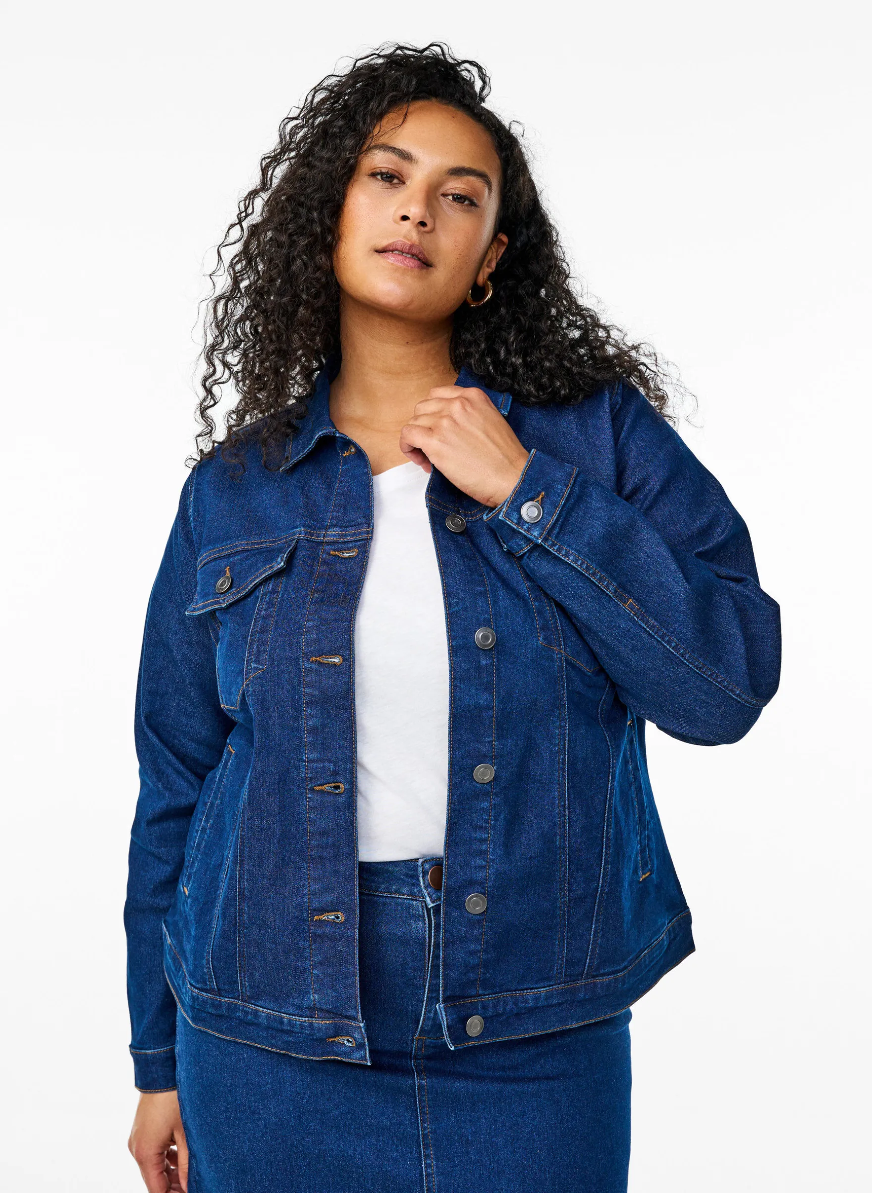 FLASH - Denim-Jacke aus elastischer Baumwollmischung
