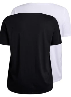 FLASH - 2er-Pack T-Shirts mit V-Ausschnitt