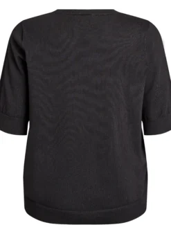 FLASH - Fein gestrickte Bluse mit kurzen Ärmeln
