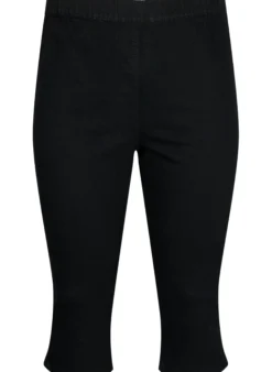 FLASH - Hoch taillierte Capri-Hose aus Denim mit Slim Fit