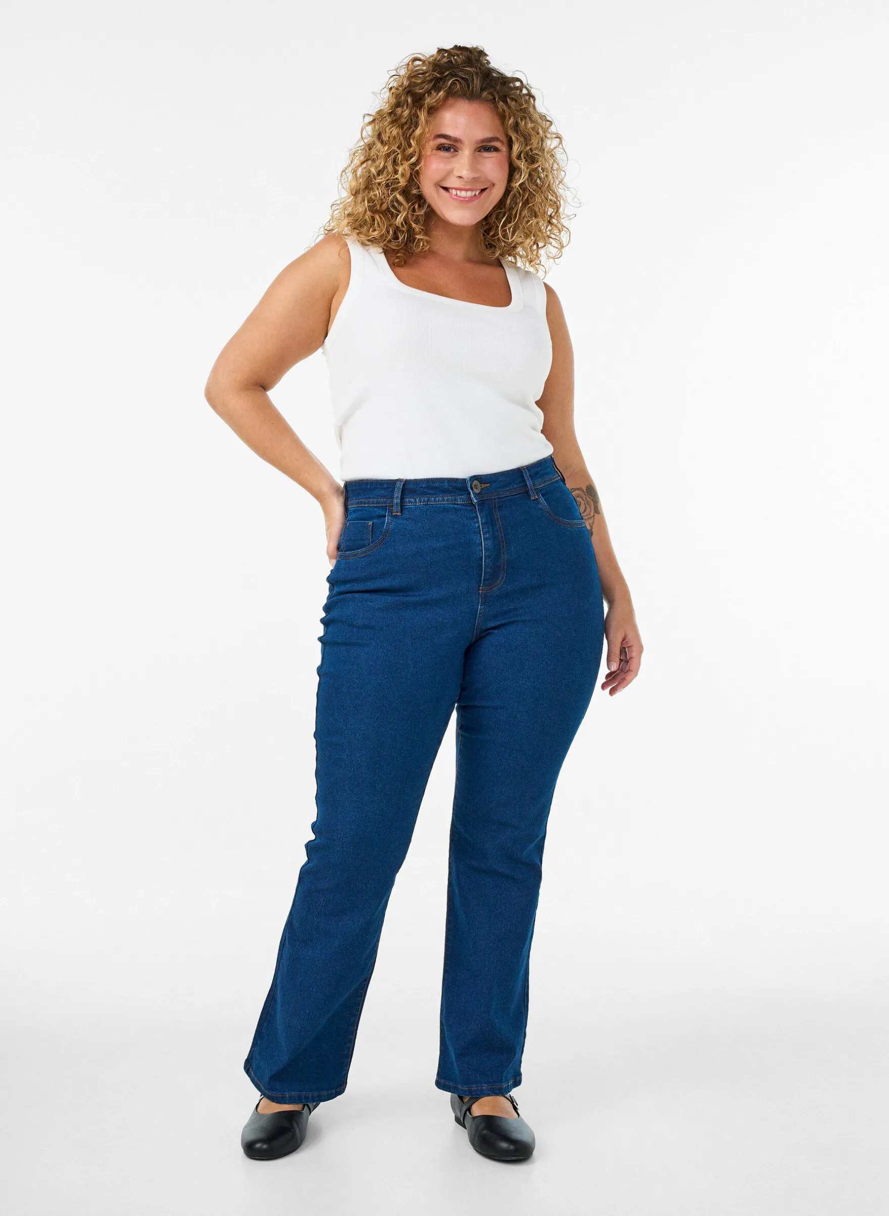 FLASH - Hoch taillierte Jeans mit Bootcut