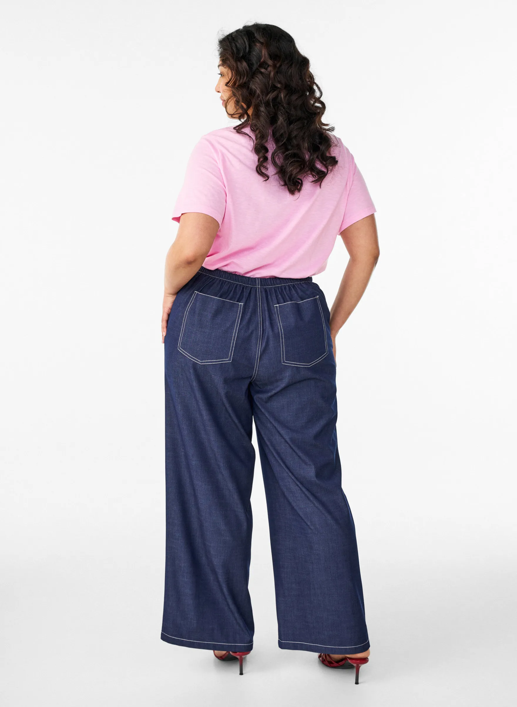 FLASH - Hose in Denim-Optik mit Kontrastnähten