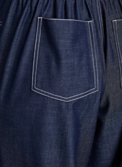 FLASH - Hose in Denim-Optik mit Kontrastnähten