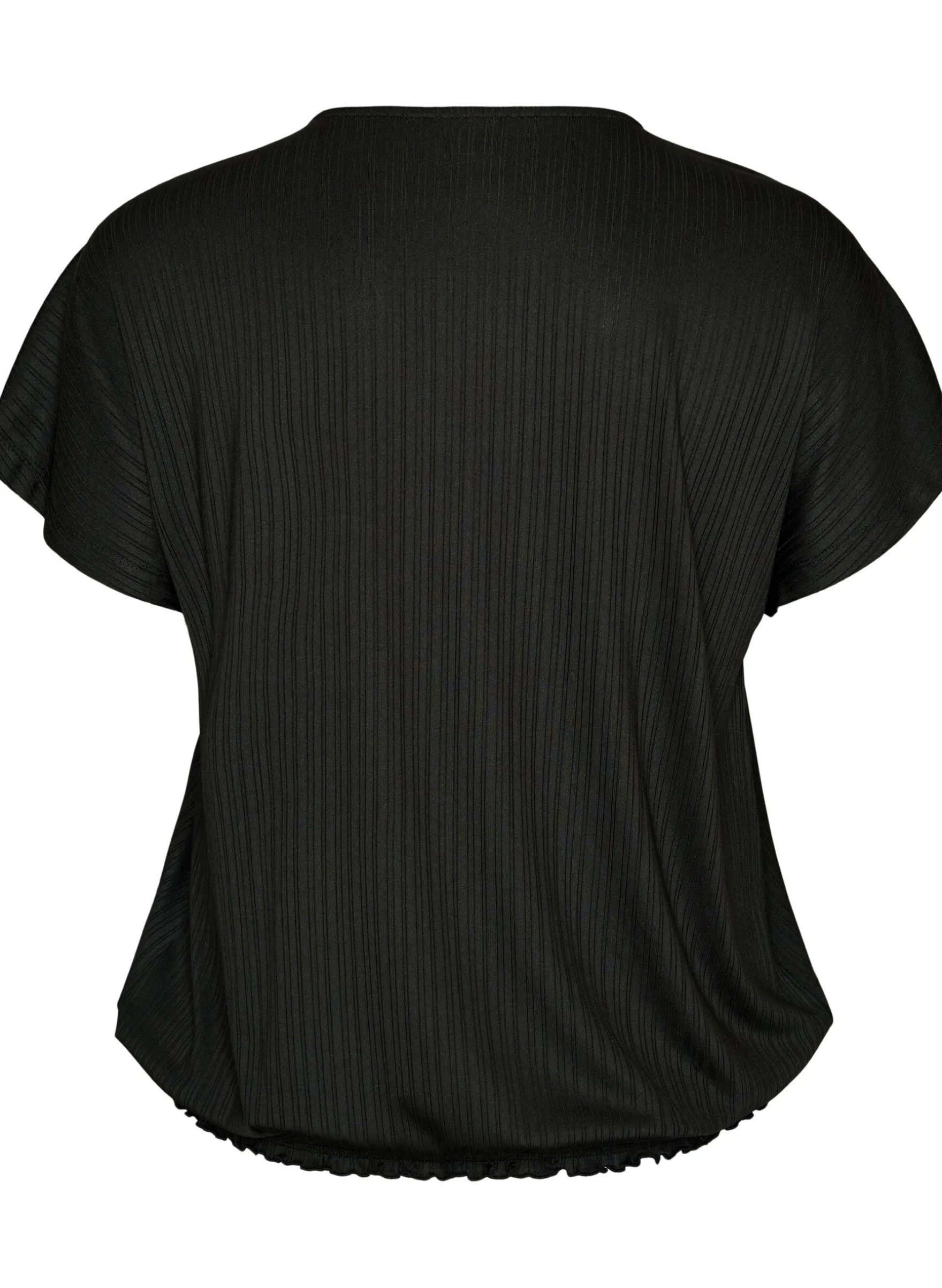 FLASH - Jersey-Bluse mit strukturierten Streifen und Smocksaum