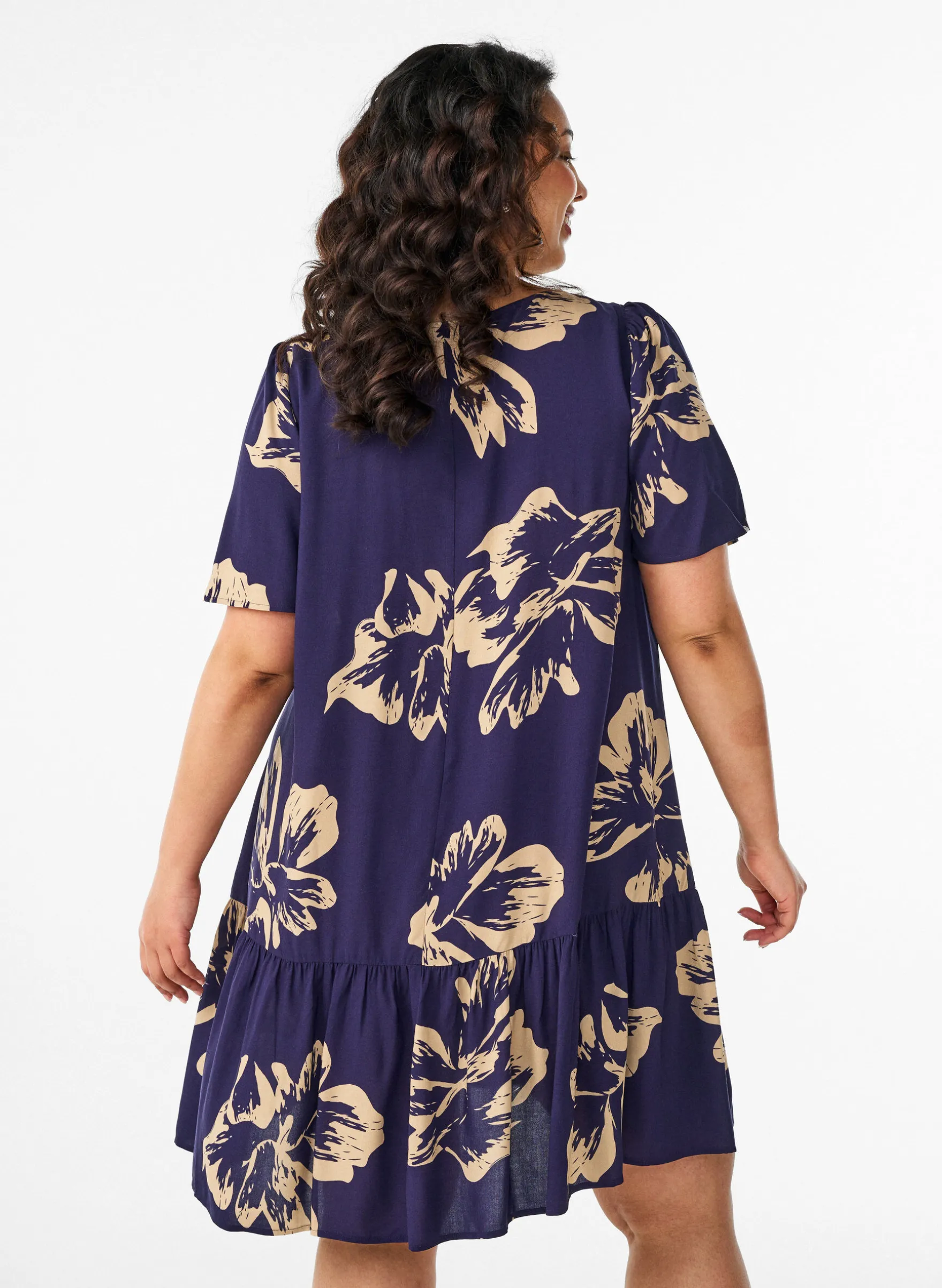 FLASH - Kleid aus Viskose mit Schnittlinie