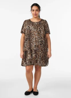 FLASH - Kleid aus Viskose mit Schnittlinie