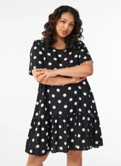 FLASH - Kleid aus Viskose mit Schnittlinie