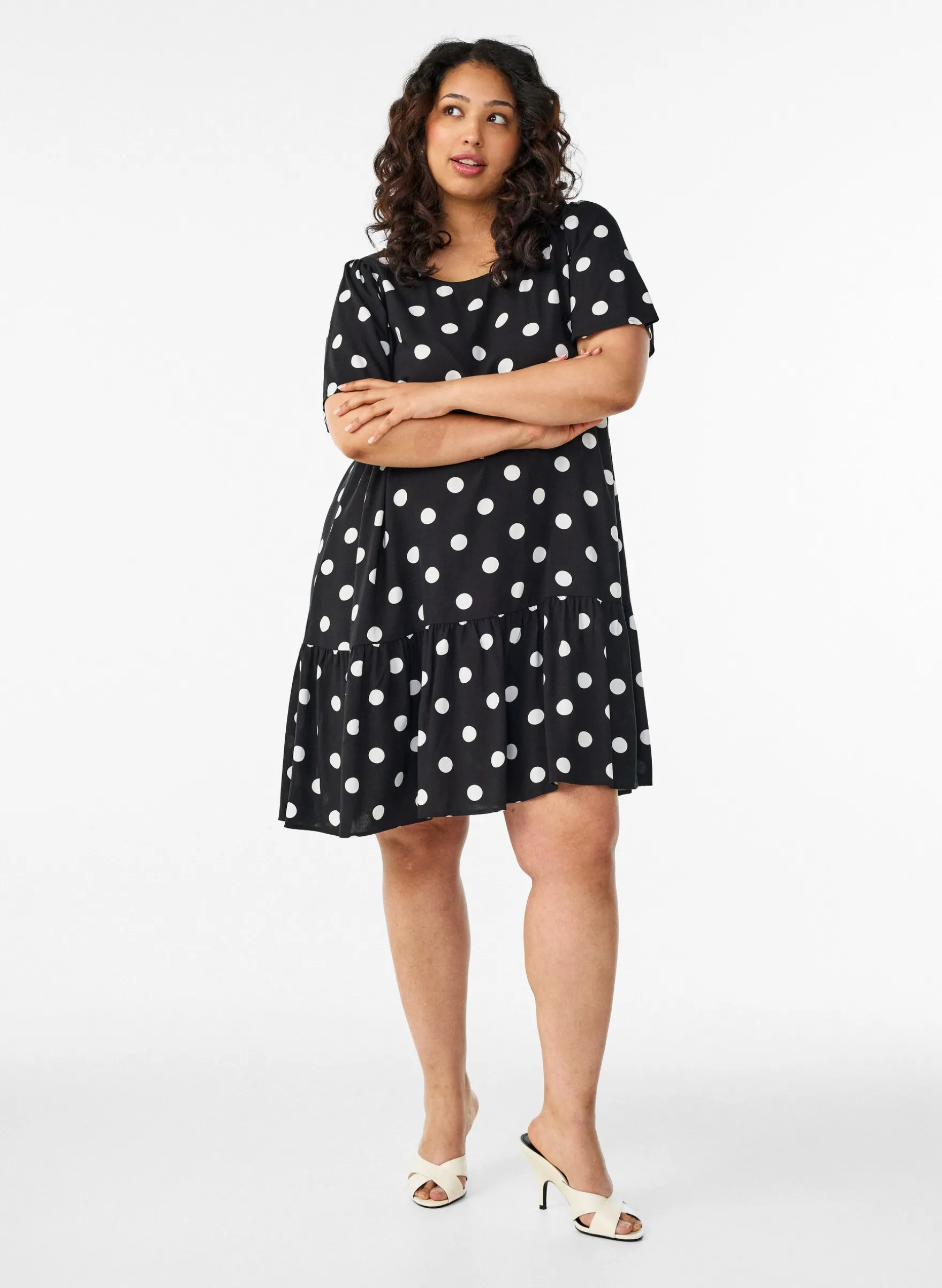 FLASH - Kleid aus Viskose mit Schnittlinie