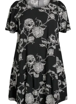 FLASH - Kleid aus Viskose mit Schnittlinie