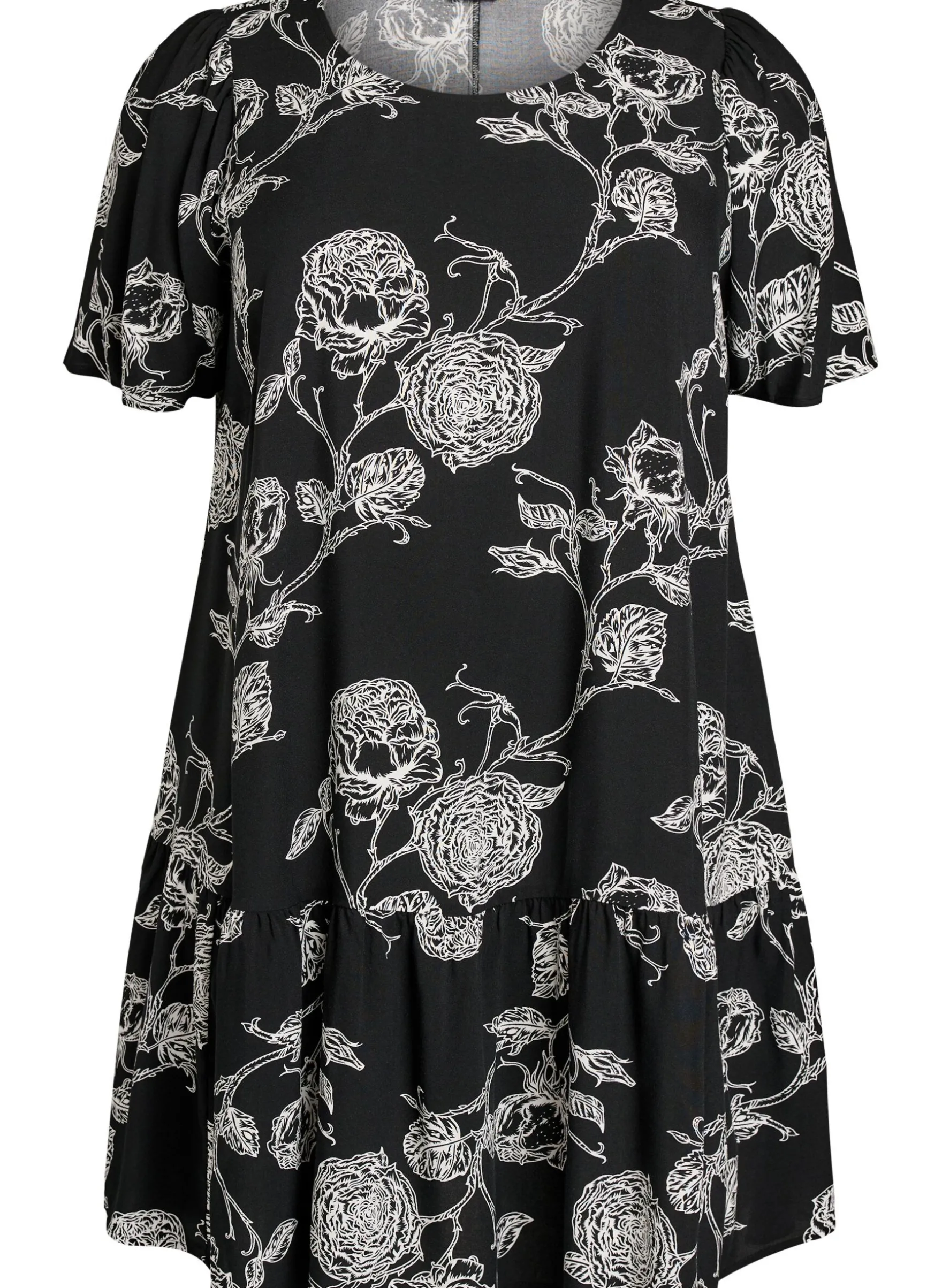 FLASH - Kleid aus Viskose mit Schnittlinie