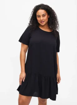 FLASH - Kleid aus Viskose mit Schnittlinie