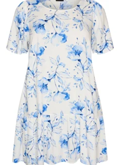 FLASH - Kleid aus Viskose mit Schnittlinie