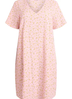FLASH - Kleid mit kurzen Ärmeln und V-Ausschnitt