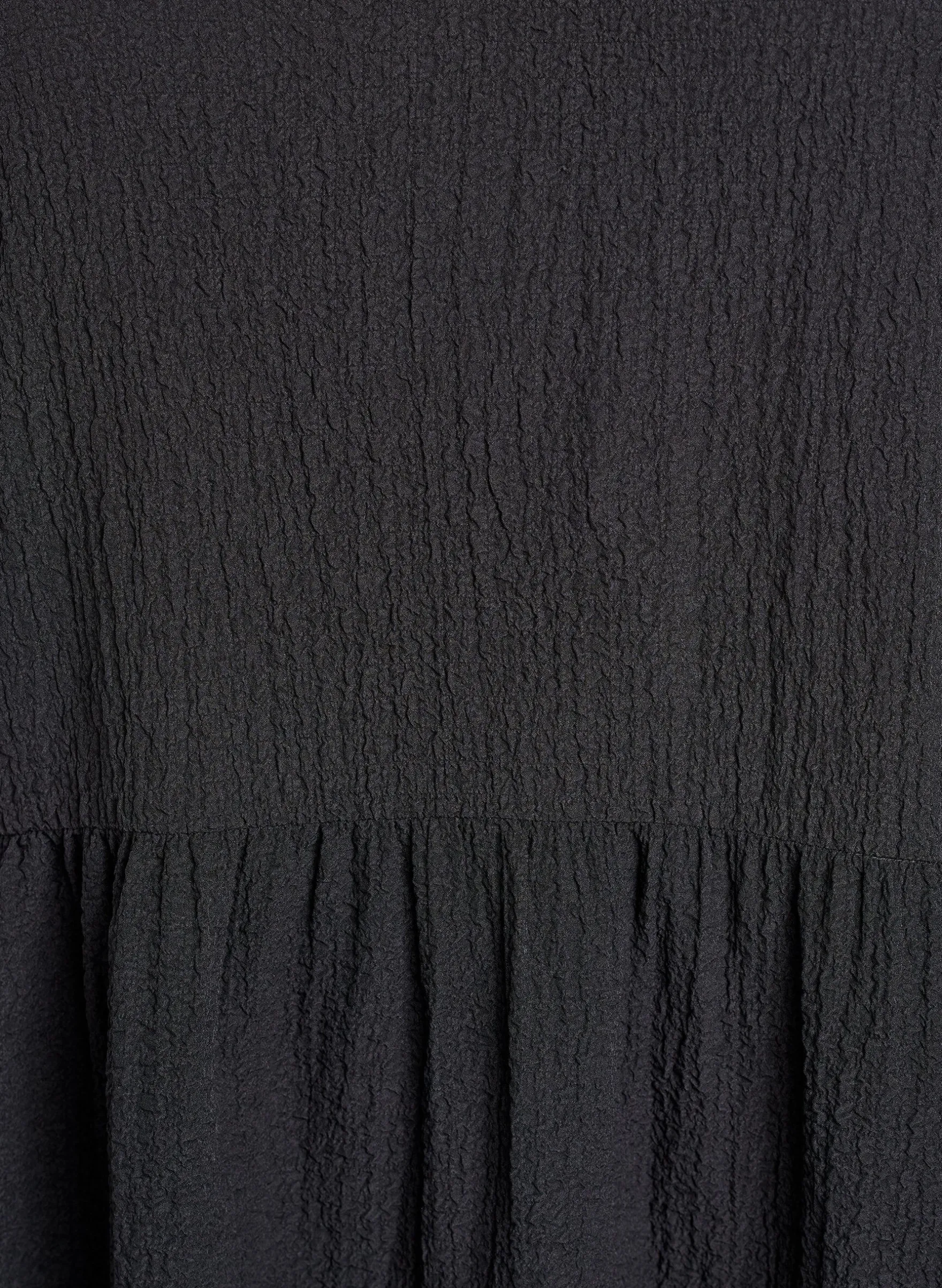 FLASH - Knöchellanges Kleid mit kurzen Ärmeln und gestuften Volants