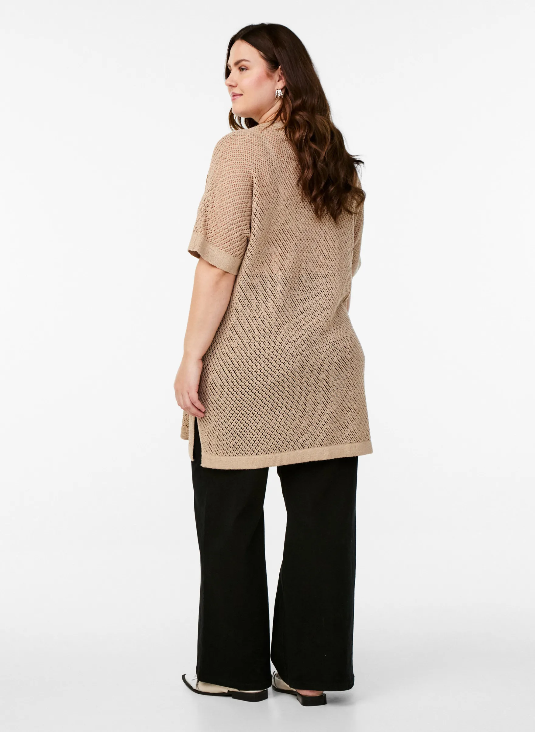 FLASH - Kurzarmpullover mit V-Ausschnitt