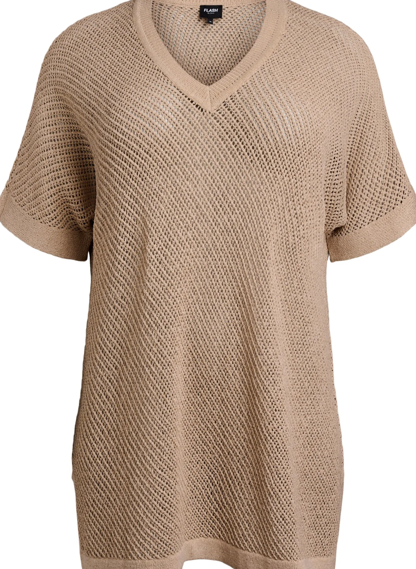 FLASH - Kurzarmpullover mit V-Ausschnitt