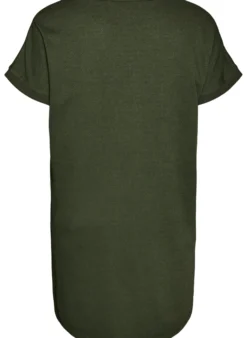 FLASH - Kurzes Kleid aus strukturiertem Jersey mit Rundhalsausschnitt