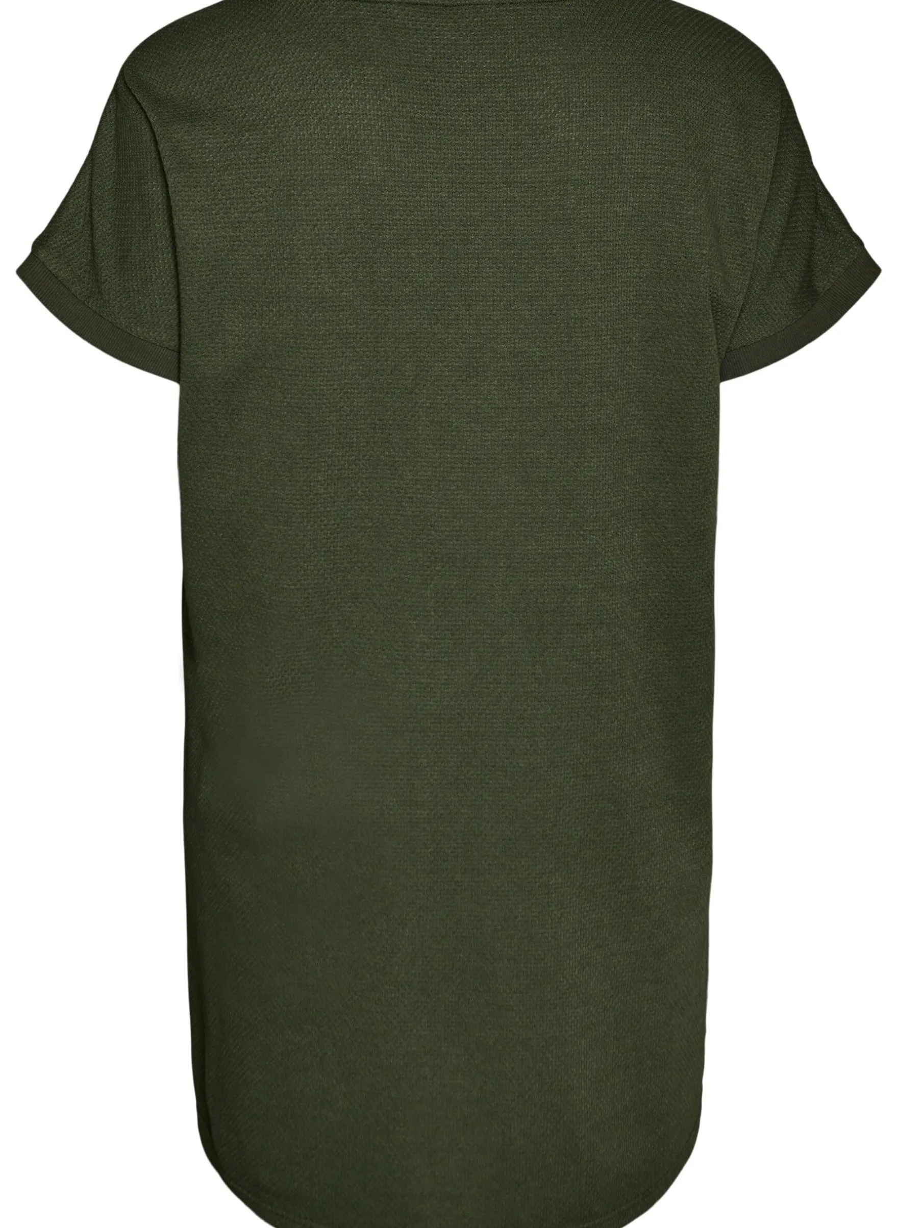 FLASH - Kurzes Kleid aus strukturiertem Jersey mit Rundhalsausschnitt