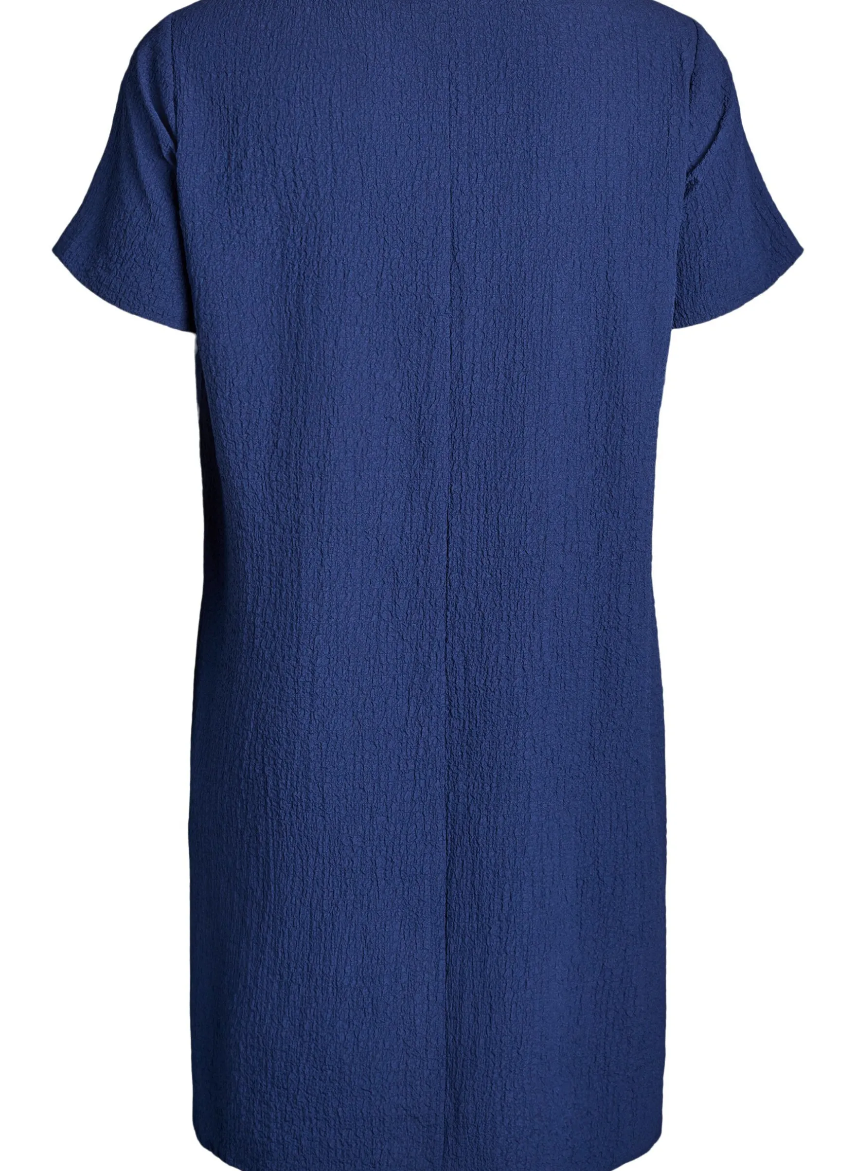 FLASH - Kurzes Kleid mit gecrinkelter Textur und kurzen Ärmeln