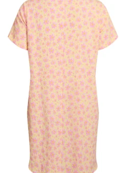 FLASH - Kurzes Kleid mit gecrinkelter Textur und kurzen Ärmeln